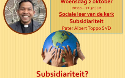 Lezing Sociale leer van de kerk – Subsidiariteit – woensdag 2 oktober